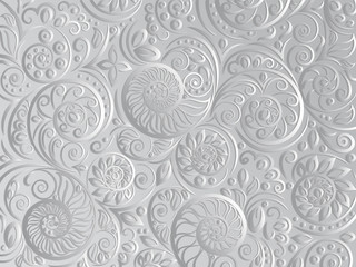 Black and white floral pattern for coloring book in doodle style. Vector elements for design.