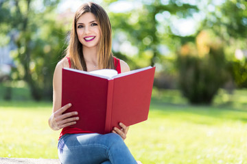 Fototapeta premium Female student outdoor