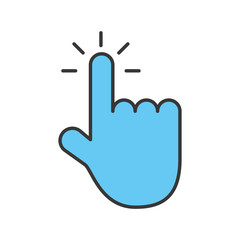 hand pointer isolated icon vector illustration design