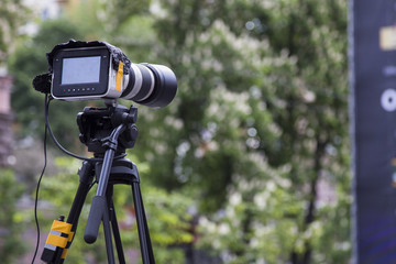 Professional Camera on a tripod