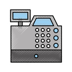 register machine isolated icon vector illustration design