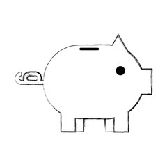 piggy savings isolated icon vector illustration design
