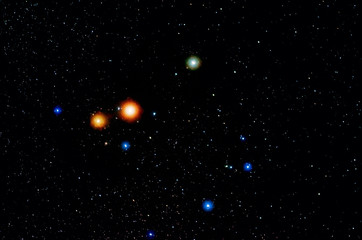 Stars and galaxy outer space sky night universe black background
