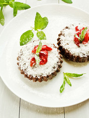 Chocolate strawberry cakes
