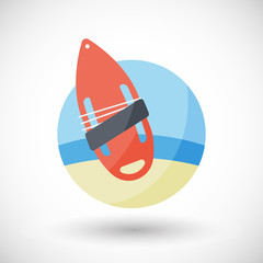 Torpedo buoy vector flat icon