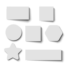 Blank sticker template over white background