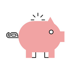 piggy savings isolated icon vector illustration design