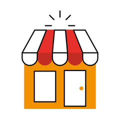 store building front icon vector illustration design