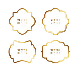 Set of High Quality Luxury Frame on Gray Background . Vector Isolated Illustration