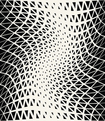 geometric halftone gradient triangle seamless vector pattern