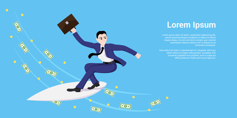 surfing business man