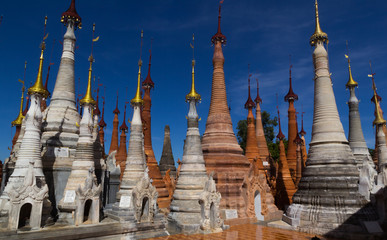 Shwe Indein Pagoda, Inle lake, Myanmar