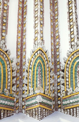 Obraz premium Glazed tile Pattern on wall in Temple 