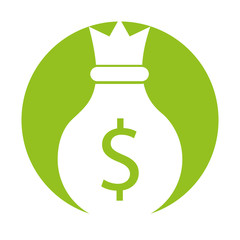 money bag isolated icon vector illustration design