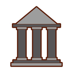 Obraz premium building with columns icon vector illustration design