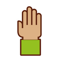 hand human open icon vector illustration design