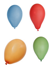 Colorful ballons with clipping path