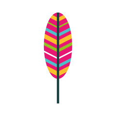 feather hippie style icon retro plume ilustration