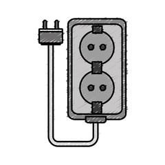 electric plug icon over white background vector illustration