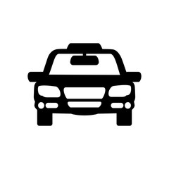 taxi car icon over white background. vector illustration