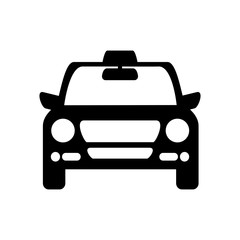 Obraz premium taxi car icon over white background. vector illustration