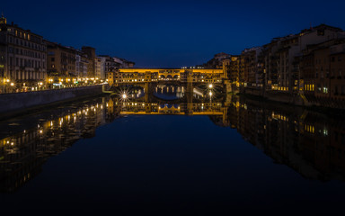 Obraz premium Ponte Vecchio Forence Nightscape