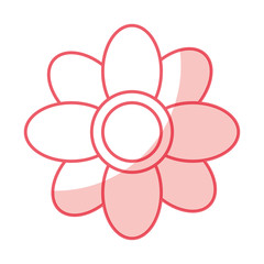 cute flower isolated icon vector illustration design