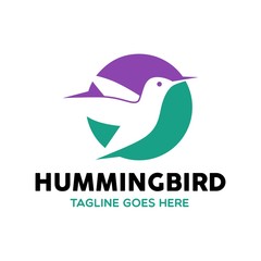 Unique Hummingbird Logo Template