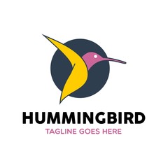 Obraz premium Unique Hummingbird Logo Template