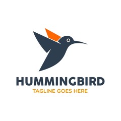 Unique Hummingbird Logo Template