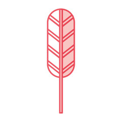 feather hippie style icon vector illustration design