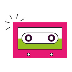 Obraz premium retro cassette isolated icon vector illustration design
