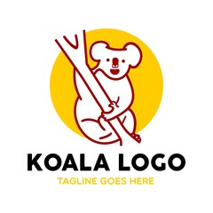 Unique Koala Logo Mascot Character Template