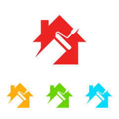 House Painting Colorful Decoration Service Logo
