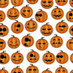 Seamless pattern pumpkins