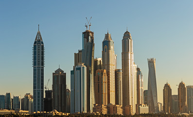 Obraz na płótnie Canvas General view of the Dubai Marina UAE