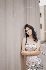 Fototapeta premium beautiful girl on the street