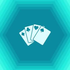 Vector game cards icon