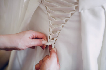 bride in white dress