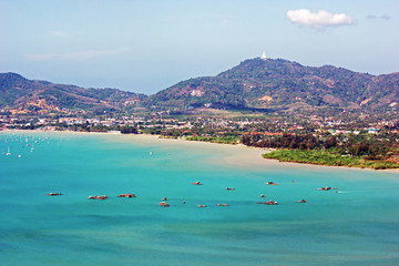 Obraz premium View of the Andaman Sea, Phuket Thailand.