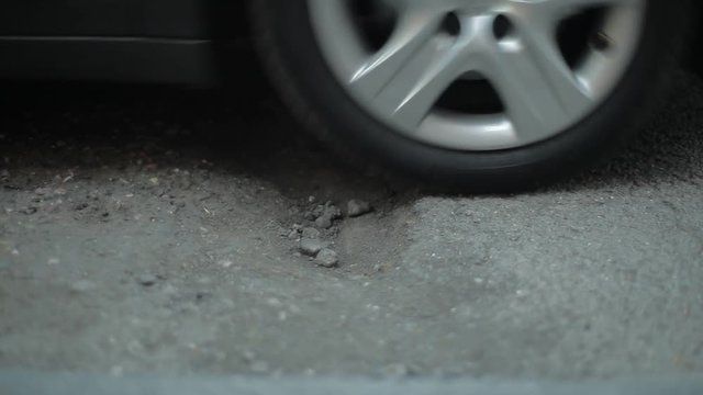 Car Driving Pothole
