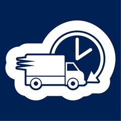 Delivery or cargo truck icon image vector illustration