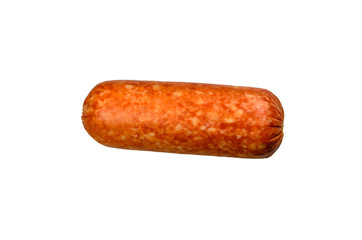 Salami sausage isolated on white background
