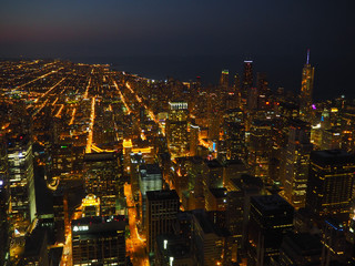 Fototapeta na wymiar Chicago Night Skyline