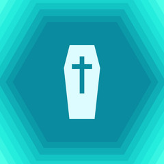 Obraz premium monochrome graphic halloween with coffin