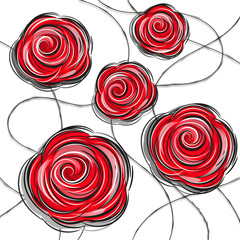 design red rose flowers