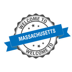 Welcome to Massachusetts stamp illustration