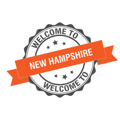 Welcome to New Hampshire  stamp illustration