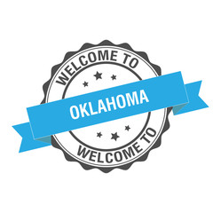 Welcome to Oklahoma stamp illustration