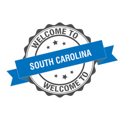 Welcome to South Carolina stamp illustration